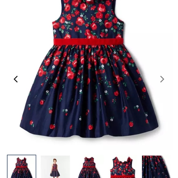 Janie and Jack X American girl doll red roses dress - Picture 4 of 12